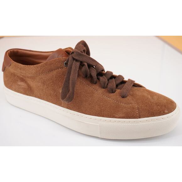 Good Man Brand Edge Lo Brown Suede Top Sneakers SZ 11 New $275 Lace Snuff White